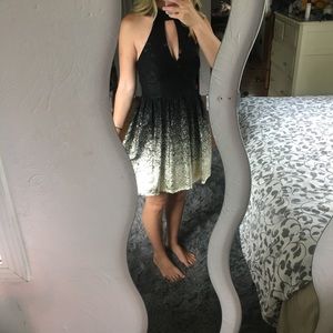 Black and Gold Homecoming Dress